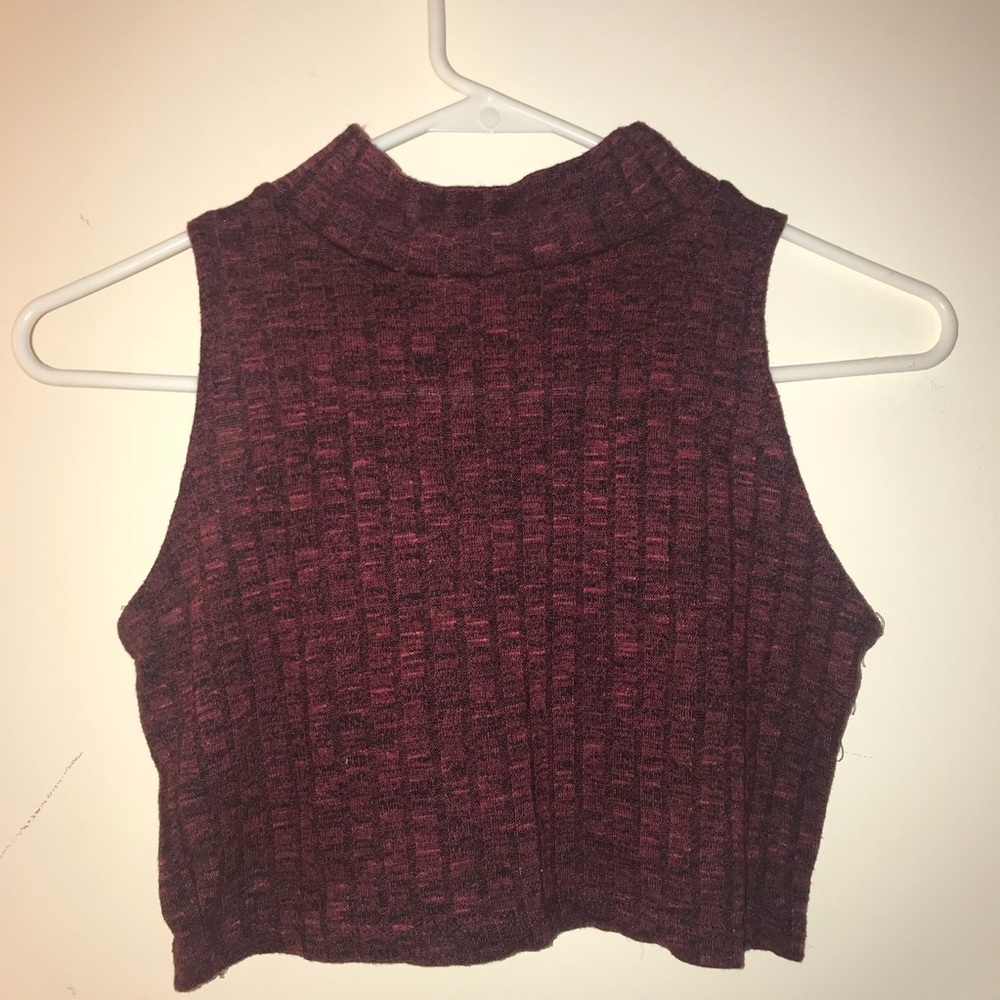 Burgundy Crop Top